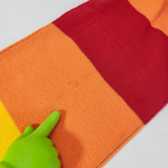 Rainbow Pride Neck Scarf 61"x7" Amazon Promo Embroidered Stitch Logo Fringe Tip - Picture 6 of 11